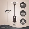 Aspect Living Patio Heater with Table 48,000 BTU Output Electronic Ignition System, With Wheels, Portable Outdoor Propane Patio Heater - Mocha Finish - 3 of 4
