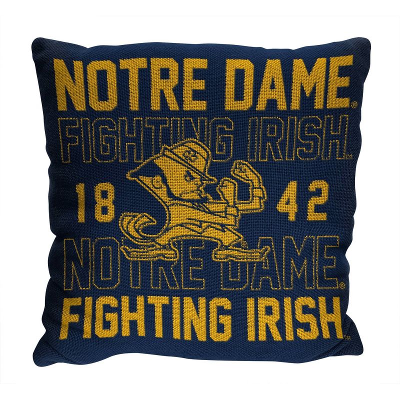 NCAA Notre Dame Fighting Irish Stacked Woven Pillow, 1 of 4