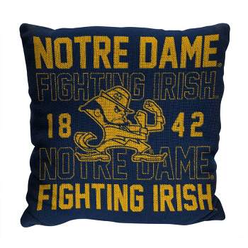 NCAA Notre Dame Fighting Irish Stacked Woven Pillow
