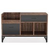 Resenkos File Cabinet, Filing Cabinet for Home Office, 39 inch File Cabinet, Rustic Lateral Filing Cabinet with 2 Drawers,Brown - 2 of 3