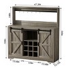 Snynuxx 47" Farmhouse Coffee Bar Cabinet with Shelves and Sliding Barn Door - 4 of 4