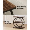 CAVINAS Industrial Style Narrow Wood Coffee Table with 3 Shelves,Slim Round End Table for Bedroom,Living Room,Living Room Furniture - 2 of 3