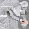 8x10 Gray Scalloped Rug, Machine Washable Non-Slip Low Pile Carpet, Stain-Resistant Solid Soft Rug for Living Room, Bedroom, Dining, Dorm, Nursery - 3 of 4