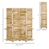NicBex 4-panel Room Divider Wooden Folding Privacy Screen Freestanding Wall Partition with 3 Display Shelves for Home & Office - 4 of 4