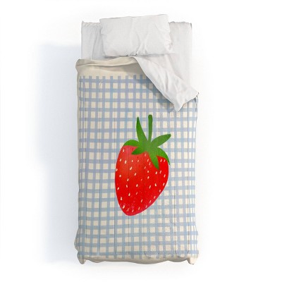 Deny Designs Rosebud Studio Strawberry Sunshine Comforter Bedding Set Blue