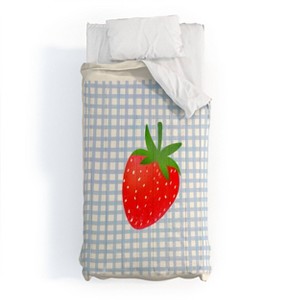 Deny Designs Rosebud Studio Strawberry Sunshine Comforter Bedding Set Blue - 1 of 4