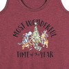 Women's - Winnie the Pooh - Christmas Most Wonderful Time of the Year Graphic Racerback Tank - 2 of 4