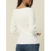 Seta T Women's V Neck Wrap Long Sleeve Criss Cross Casual Pullover Sweater - 4 of 4
