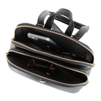 CTM Women's Pocket Detail Convertible Backpack to Crossbody Purse, Black — фото 4