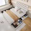 Jojoka Heavy Duty Upholstered Platform Bed Frame with 4 Storage Drawers, Adjustable Headboard, Noise-Free Foundation - 4 of 4