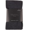 Memoi Women's Merino Wool Solid Knit Tights Dark Gray Heather S-M - 4 of 4
