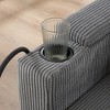 YOOCOZZ 63" Convertible Chaise Lounge Sofa Bed with USB Ports, Cup Holders, Phone Holder & Storage - 4 of 4