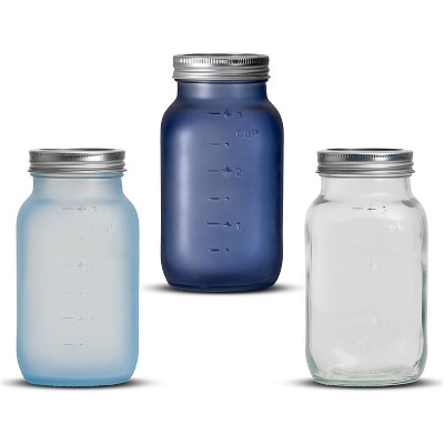 Magical Butter Machine Glass Mason Jars (3-Pack) - UV Protective, Airtight Lids, Versatile Canning & Storage for Infusions, Edibles, Microwave Safe