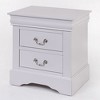 NicBex Nightstand with 2 Drawers,16.5/15.5 inch Bedside Table with Metal Handle and Black Finish,Side Table for Bedroom,Living Room,Black/White/Silver - 4 of 4