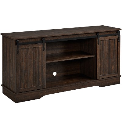 Yaheetech TV Stand wih Storage, 58" Entertainment Center with Sliding Barn Door