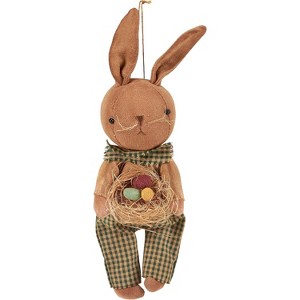 Primitives by Kathy Egg Basket Bunny Ornament - 1 of 4