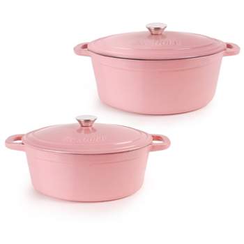 Oster Lynhurst 12 Piece Nonstick Aluminum Cookware Set In Pink With Kitchen  Tools : Target