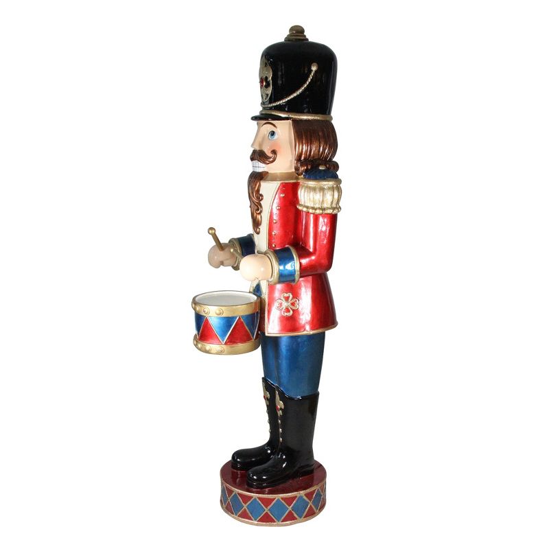 Northlight 60.5" Red and Black LED Animated Musical Drumming Christmas Nutcracker, 4 of 5