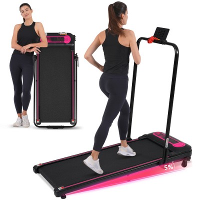 FIONECA Under Desk Foldable Treadmill with Incline & Dual Speed Control, 2.5HP, 300 LB Capacity