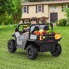 24V 4WD Electric Remote Control Ride-On Dump Truck, 2 Seat Kids Ride-On Truck with Music Player, LED Lights , Push Button Start Safety System - 2 of 4