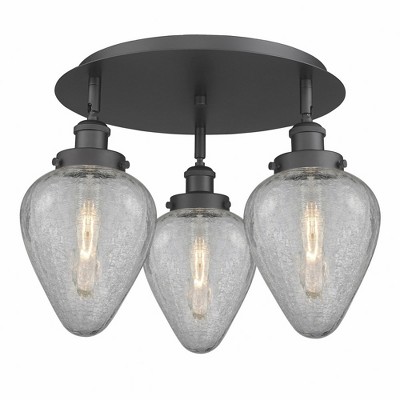 Geneseo - 3 Light Flush Mount In Industrial Style-9.5 Inches Tall and 17.75 Inches Wide