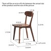 Solid Wood Dining Chairs Set of 4,FAS Grade Oak Natural Wood Side Chairs for Kitchen/Dining Room-The Pop Home - 4 of 4