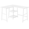 NicBex Home Office Desks 42" L Shaped Desk Morden Desks with Storage Shelves Study Writing Table Computer Desk Office Desk for Home, Office - 3 of 4
