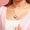 Disney Lilo and Stitch Fashion Stitch Pave Pendant Necklace, 16+3" Silver Chain - 2 of 4