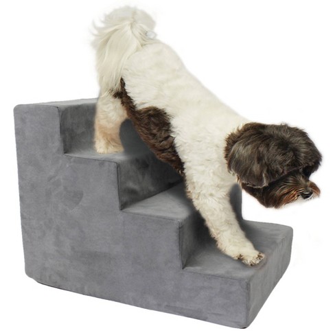 Precious Tails High Density Foam 4 Steps Dog Stairs Gray Target