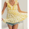 Women's Ruffled Neckline Peplum Top - BiBi - 3 of 4