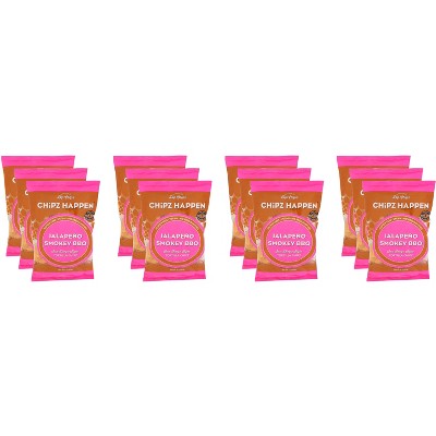 Chipz Happen Jalapeno Smokey BBQ Tortilla Chips - Case of 12 - 8 oz