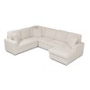 GDFStudio Ilya 6-Seater Modern U-Shaped Corduroy Upholstered Striped Sofa with Pull-Out Bed and Storage Chaise - 4 of 4