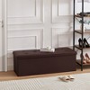 VECELO Folding Storage Ottoman Bench, Versatile Shoestool & Footstool, Bedroom Bench with Storage, Holds up to 660 lb - 4 of 4