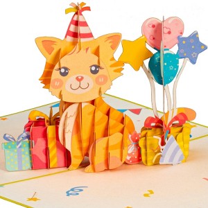 Paper Love Happy Birthday Pop Up Card, For Adults and Kids | 5" x 7" Cover - Includes Envelope and Note Tag - 1 of 4