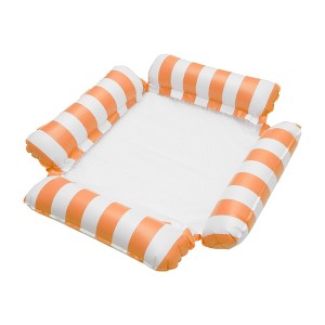 Unique Bargains Stripe Pool Hammock Lounger 1 Set - 1 of 4