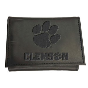 Evergreen NCAA Clemson Tigers Black Leather Trifold Wallet Officially Licensed with Gift Box - 1 of 1