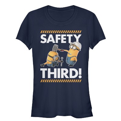 Junior's Despicable Me Minions Safety Third T-Shirt
