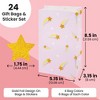 Blue Panda 24 Pack of Pastel Party Favor Bags with Gold Foil Star Stickers for Rainbow Birthday Party Supplies (4 Colors, 8.5 in) - 3 of 4