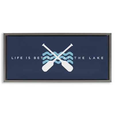 Stupell Industries Better At Lake with Crossed Oars, 31" x 14"