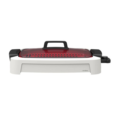CRUXGG 2-in-1 Smokeless Indoor Ceramic Nonstick Grill & Griddle - Snow - image 1 of 4