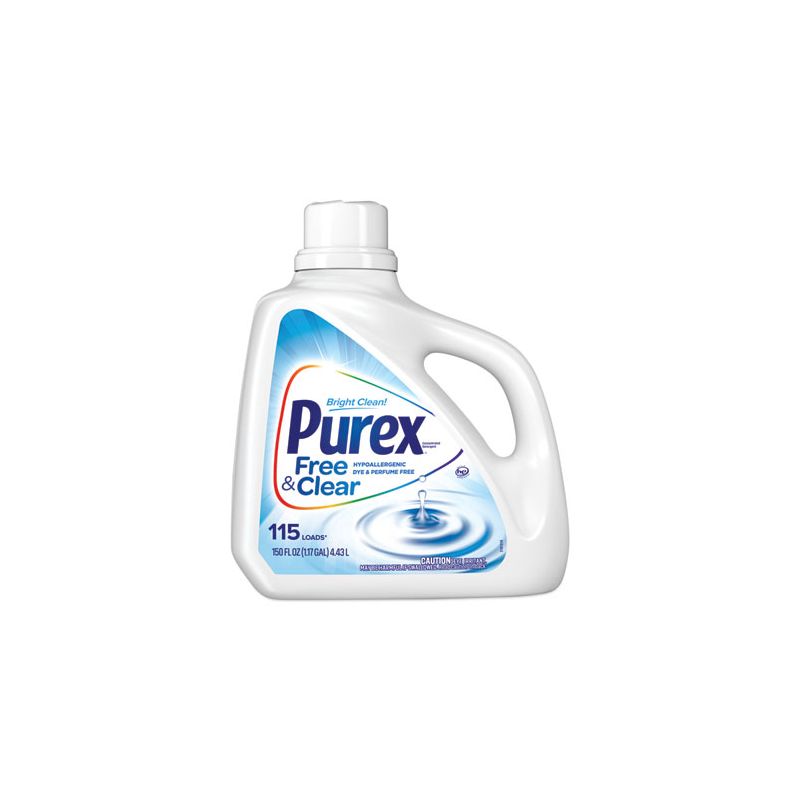 Purex Free and Clear Liquid Laundry Detergent, Unscented, 150 oz Bottle, 1 of 5