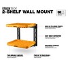 ToughBuilt StackTech 2-Shelf System, Wall Mounted Hanging Organizer Shelves, Organization for Tool, Garage, and Wood Shop Storage, Yellow - 2 of 4
