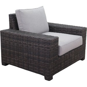 Courtyard Casual St Lucia Club Chair Alum Frame Grade A Vietnam Olefin - 1 of 4