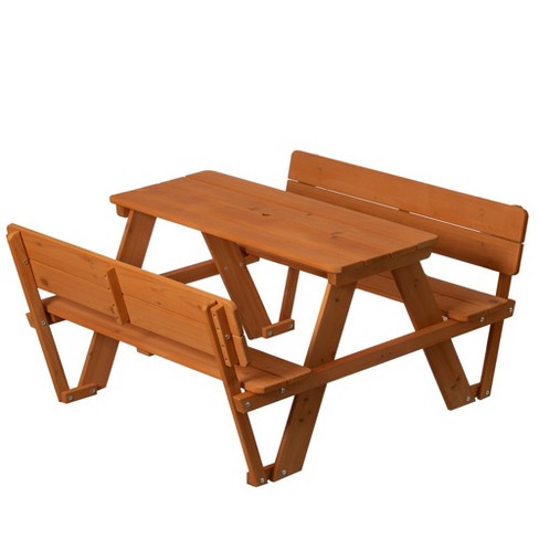 Foldable picnic discount table with benches