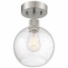 Access Lighting Port Nine 1 - Light Flush Mount in  Brushed Steel - 3 of 4