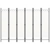 vidaXL 6-Panel Room Divider Cream White 94.5Inchx70.9Inch - 3 of 4
