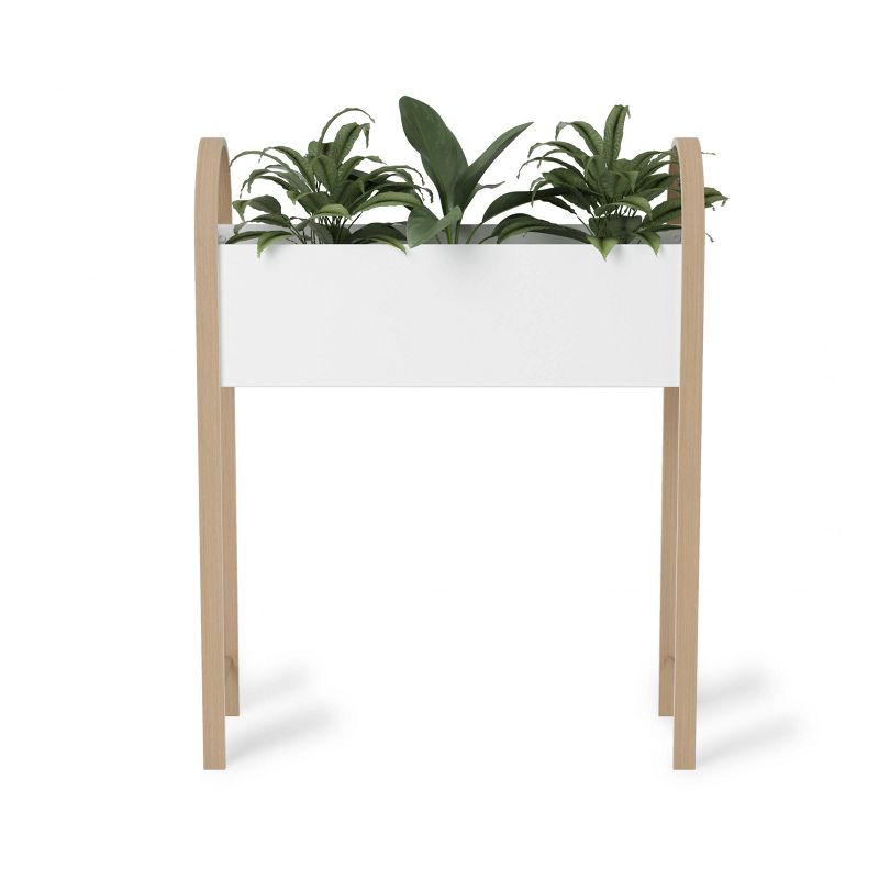 Bellwood Elevated Garden Bed &#38; Storage Box White/Natural - Umbra, 3 of 11