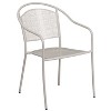 Flash Furniture Oia Commercial Grade 28" Square Indoor-Outdoor Steel Patio Table Set with 4 Round Back Chairs - 4 of 4