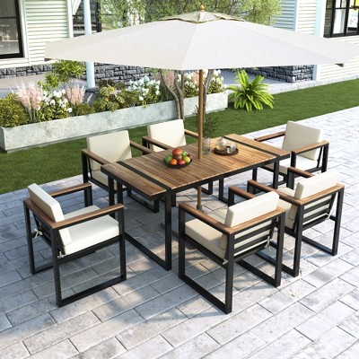 YOOCOZZ  7-Piece Patio Dining Set with Removable Cushions