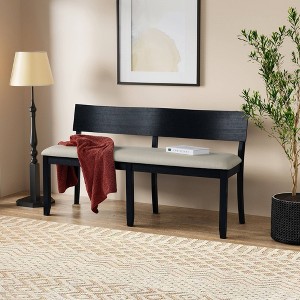 Boraam Capella Cream Fabric Dining Height Bench - 1 of 4